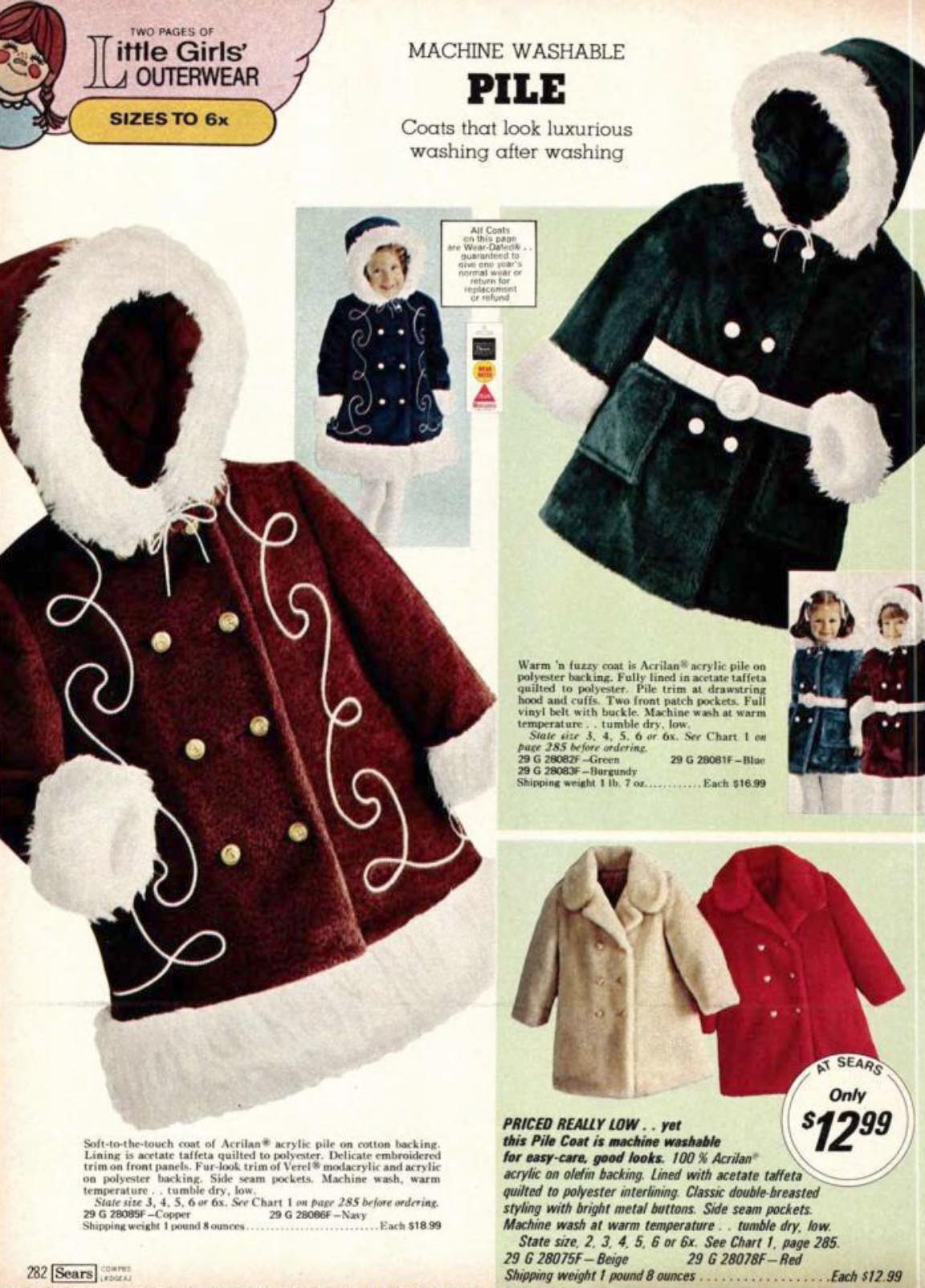 Page from the Sears Fall/Winter catalog of 1976