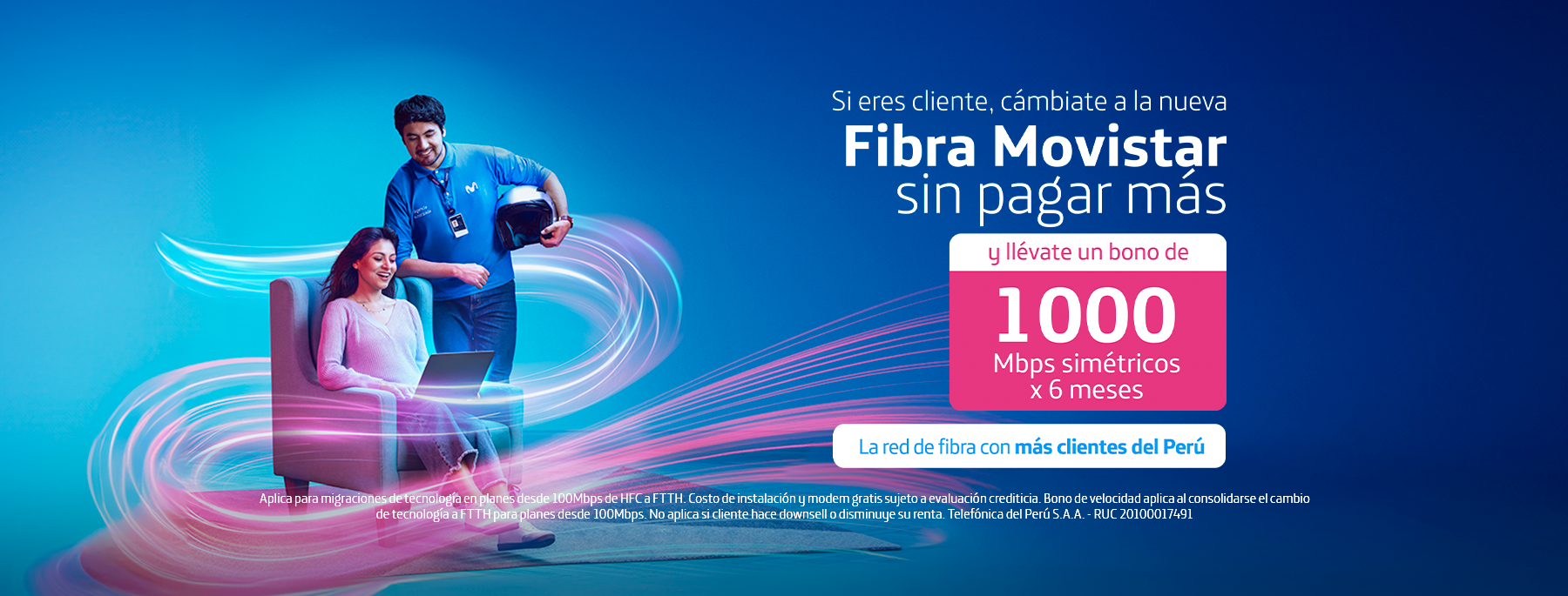 Movistar - ¡Cámbiate HOY a la nueva Fibra Movistar sin costo de ...