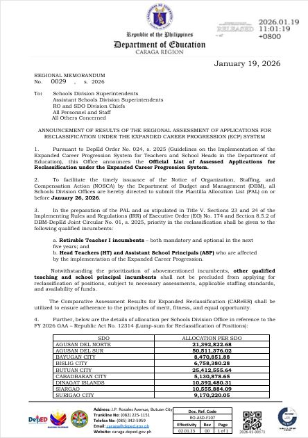 DepEd - 𝐀𝐍𝐍𝐎𝐔𝐍𝐂𝐄𝐌𝐄𝐍𝐓 𝐎𝐅 𝐑𝐄𝐒𝐔𝐋𝐓𝐒 𝐎𝐅 𝐓𝐇𝐄 𝐑𝐄𝐆𝐈𝐎𝐍𝐀𝐋 𝐀𝐒𝐒𝐄𝐒𝐒𝐌𝐄𝐍𝐓 𝐎𝐅 ...