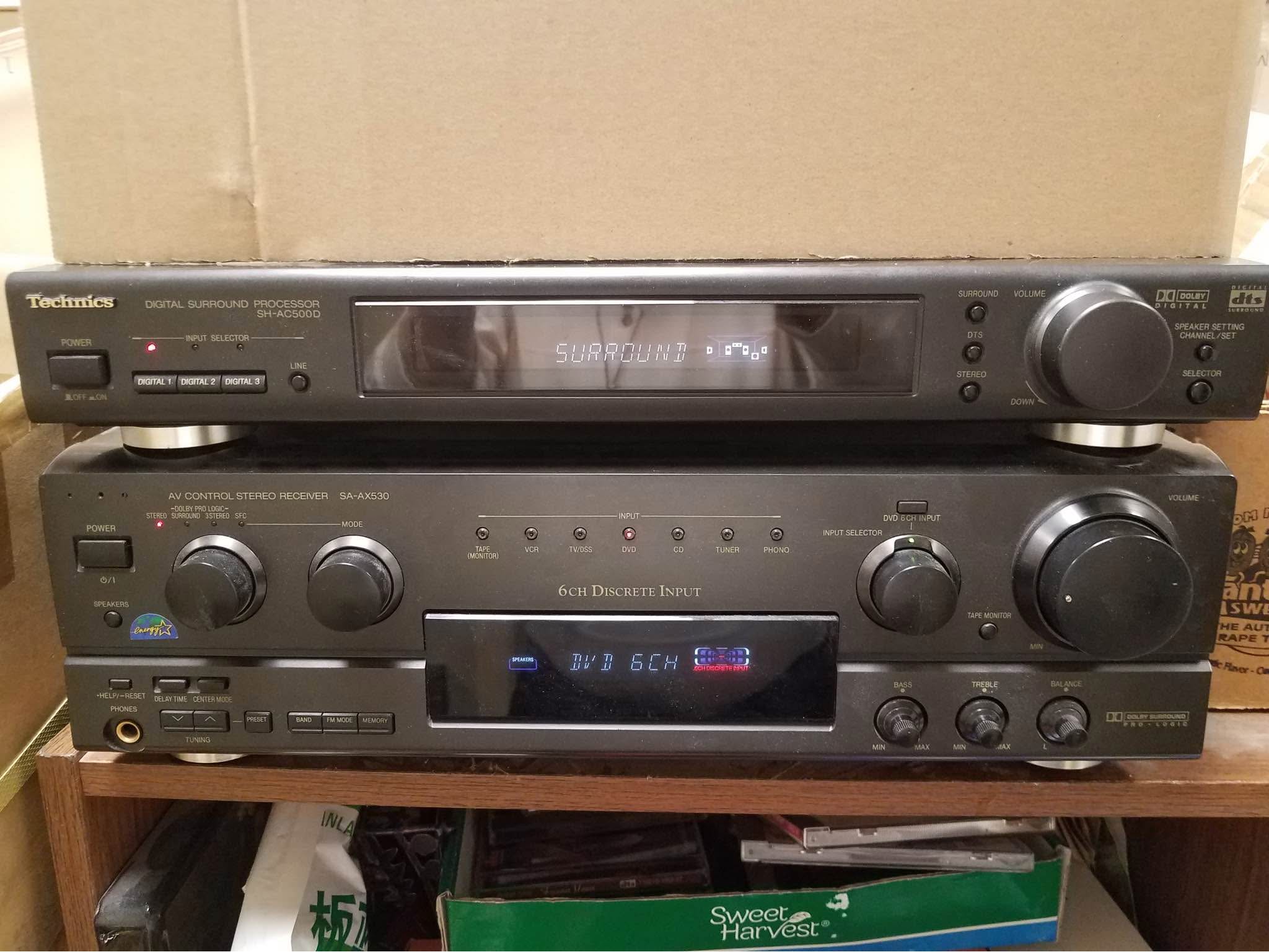 Technics Digital Surround Sound Processor SH-AC500D & Technics AV ...