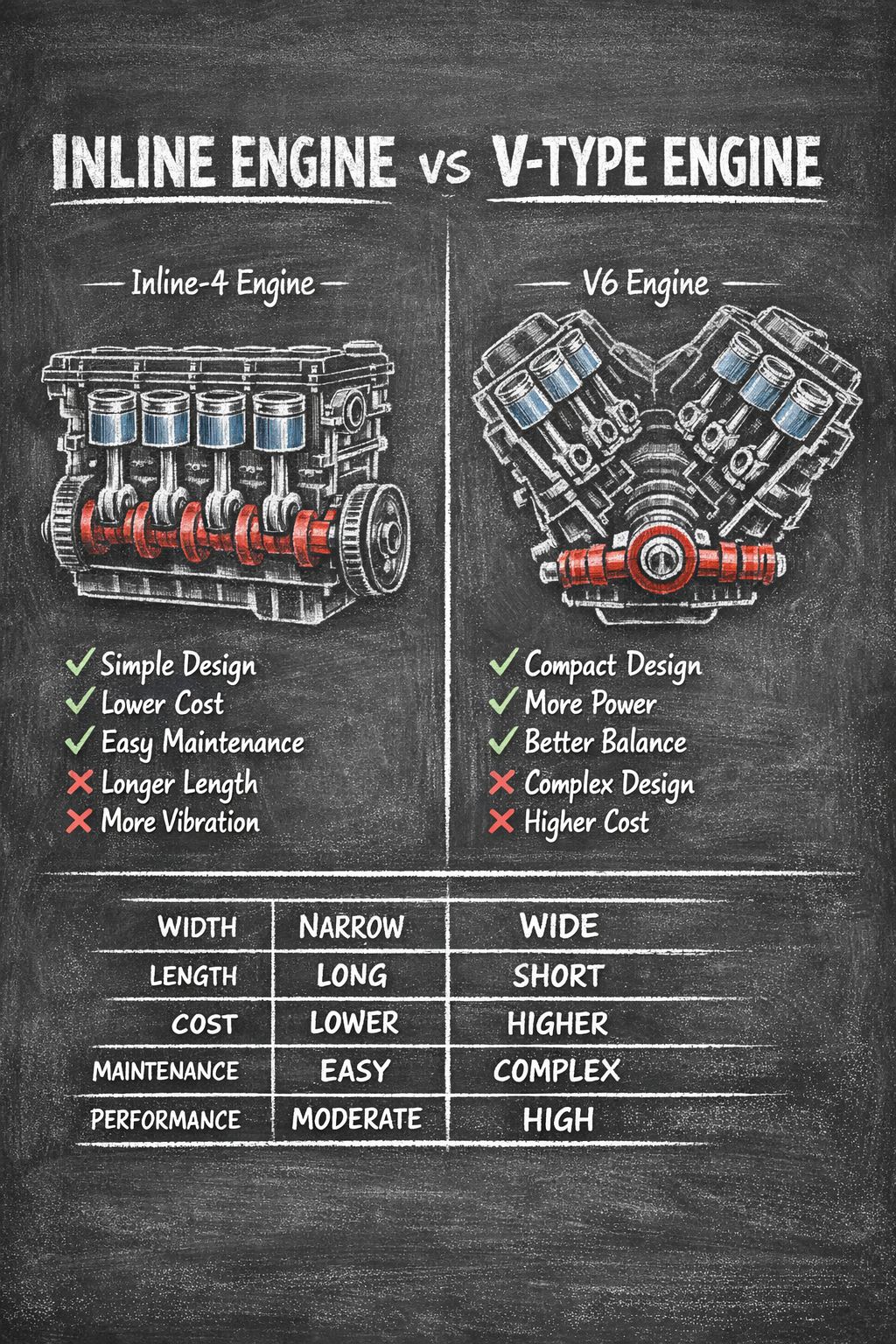 Dr.mechanics - Inline Engine vs V-Type Engine Inline... | Facebook