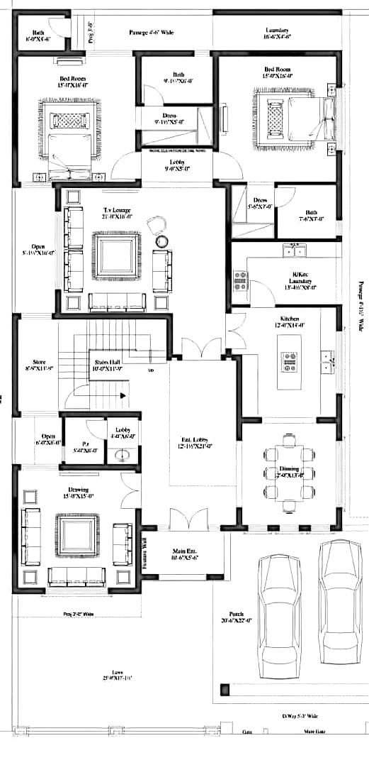 Usama - 10 Marla House Plan House designed by Usama Design Center # ...