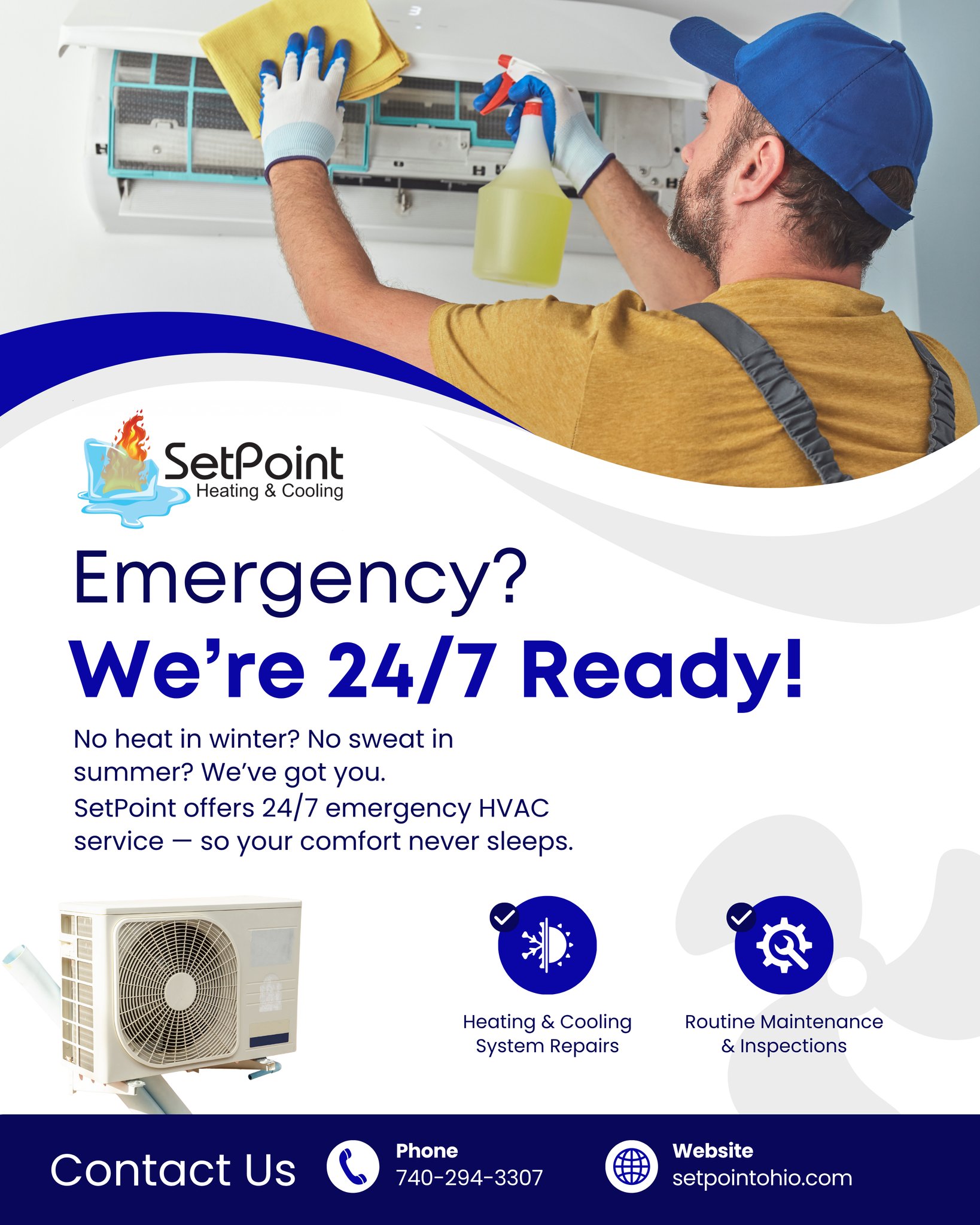 🔥 Emergency? We’re 24/7... - Set Point Heating and Cooling | Facebook