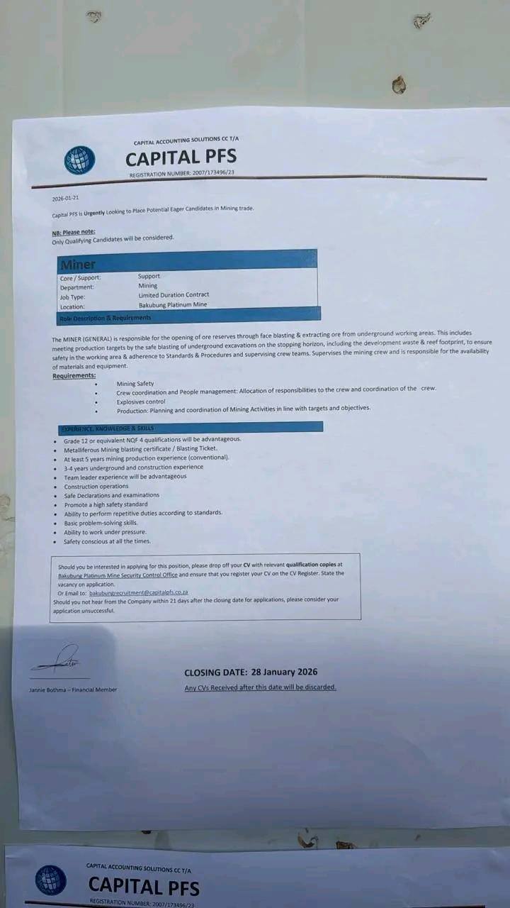 CAPITAL PFS IS URGENTLY HIRING... - Vacancies With Kev | Facebook