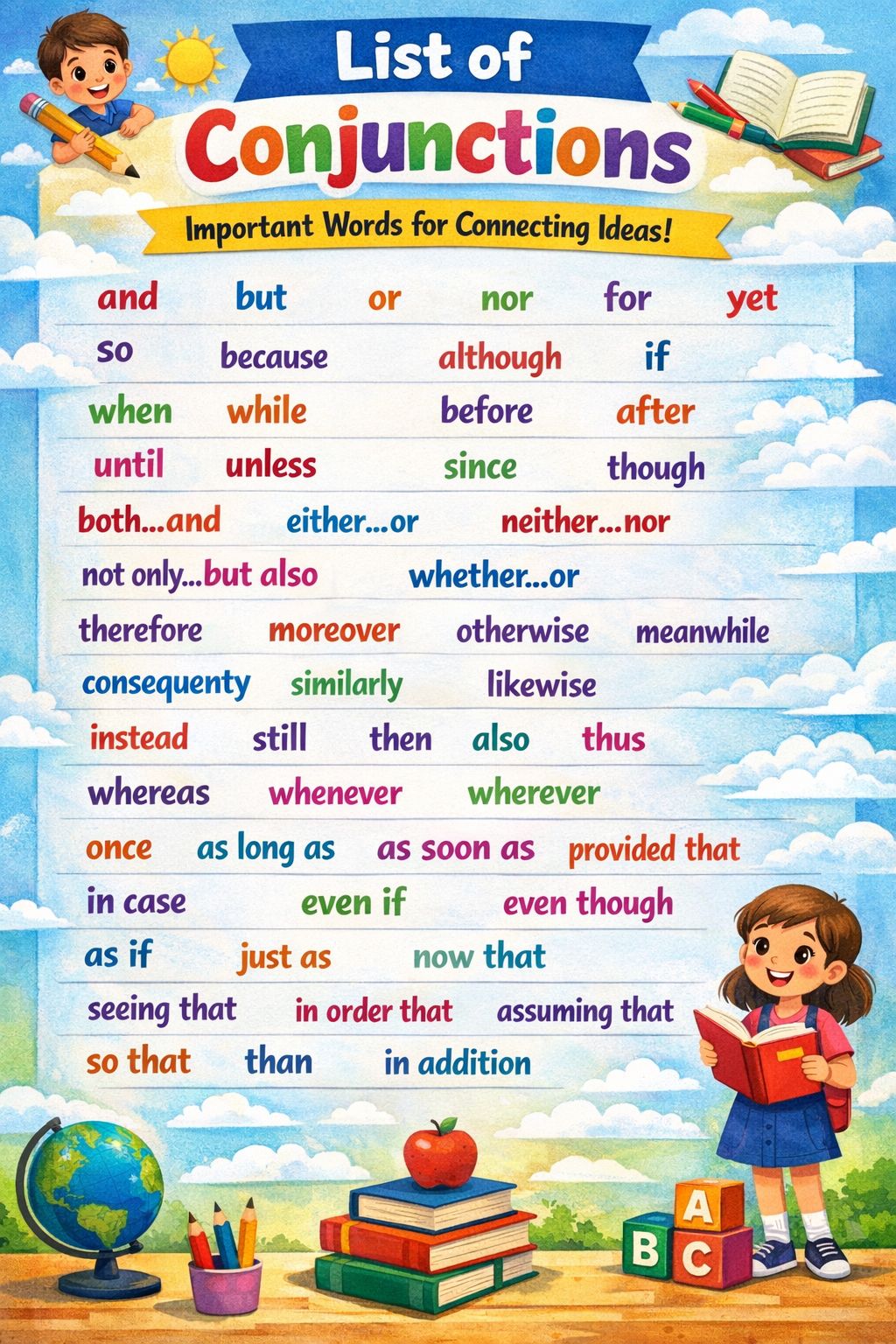English ilm - List of Conjunctions... . . . . . . .... | Facebook