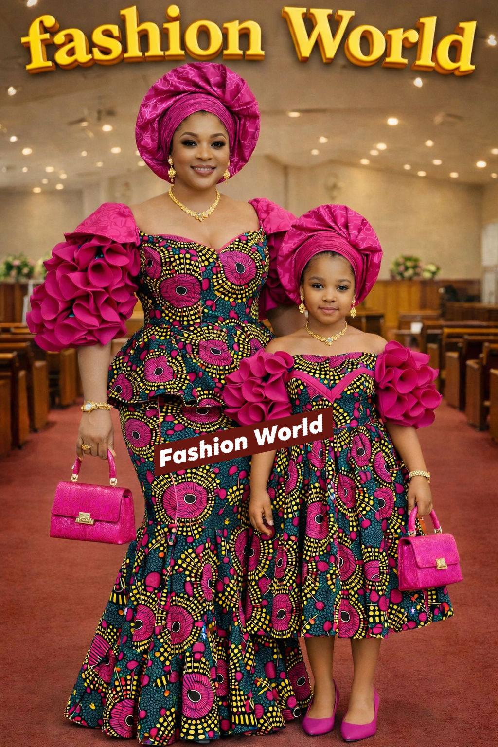 Sunday church outfit inspiration with traditional African dresses