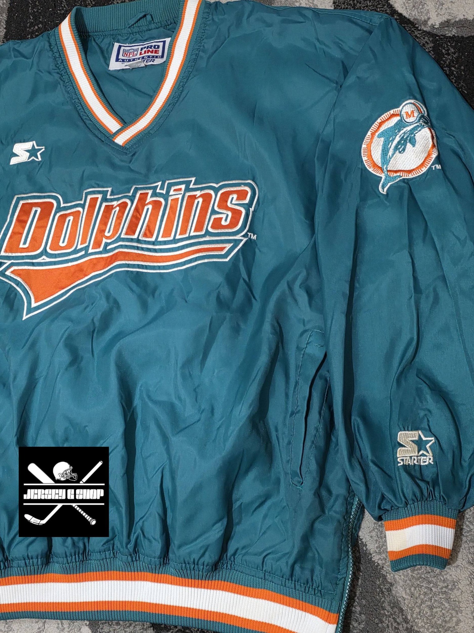 Miami Dolphins Pullover Vintage Starter Proline #NFL 