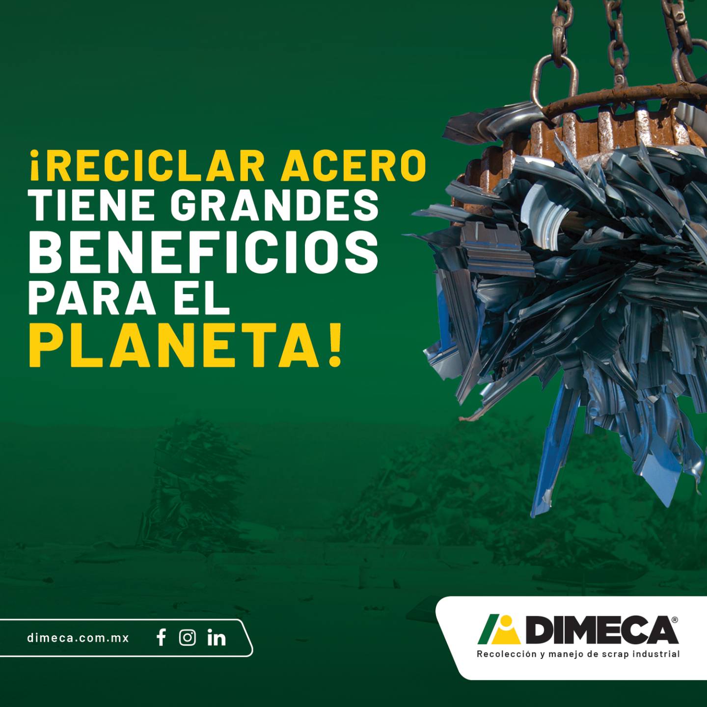 Dimeca - 🌍 🔄 ¡Reciclar Acero Tiene Grandes Beneficios para... | Facebook