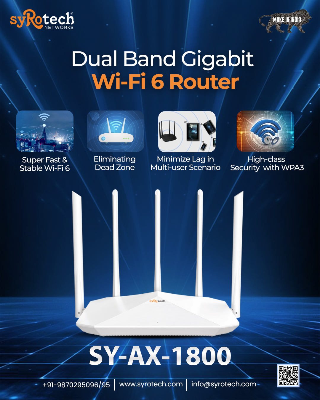 Syrotech - Step up to the SY-AX1800 Wi-Fi 6 Router for ultra-fast ...