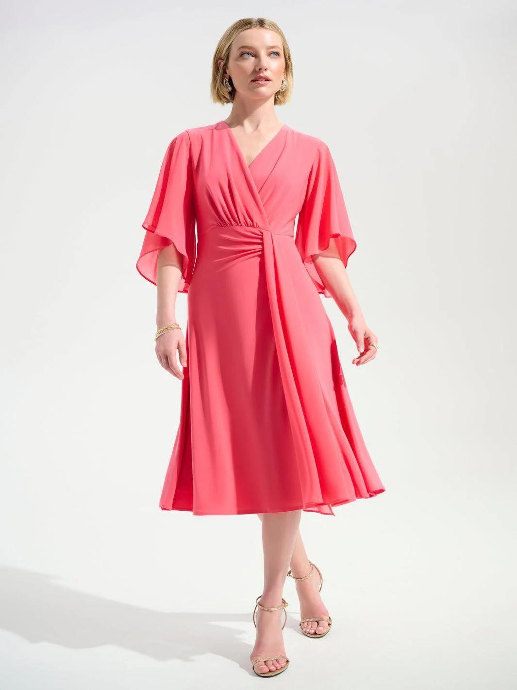 taylor embroidered chiffon midi dress Dresses Elbow Sleeve V-Neck Waist Tie Solid High-Low A-Line Dress, Ginger, 2 : Clothing, Shoes & Jewelry How to Make an Size:6-8 Convertible bridesmaid dress with slit neckline adds a touch