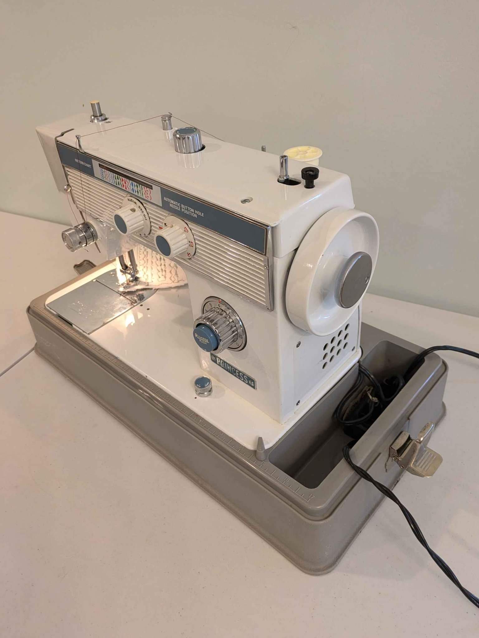 Vintage Morse Zigzag sewing machine, likely manufactured in Japan