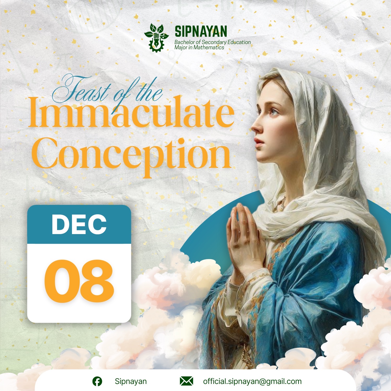 Sipnayan - A day to honor the pure love and grace of our Mother Mary ...