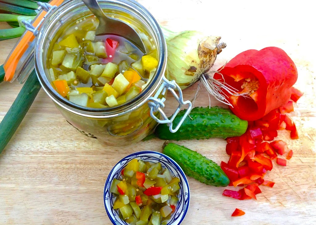 Swedish - Bostongurka is a pickled cucumber relish which tastes amazing ...