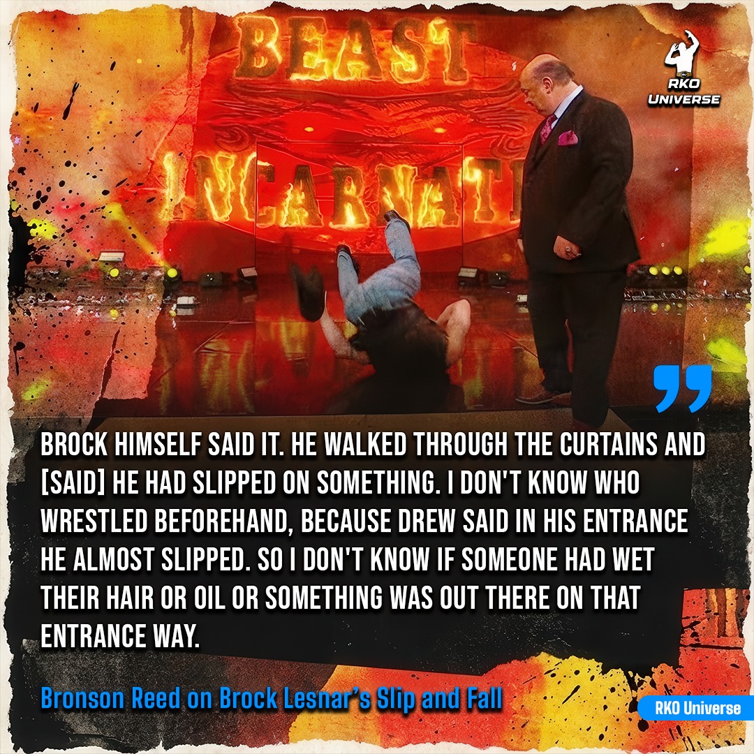 RKO - Bronson Reed has confirmed that the entrance ramp really was ...