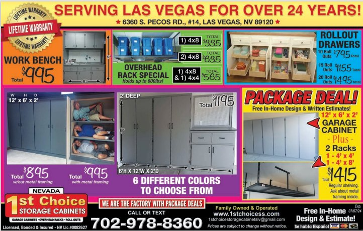 1st Choice Storage Cabinets | Las Vegas NV