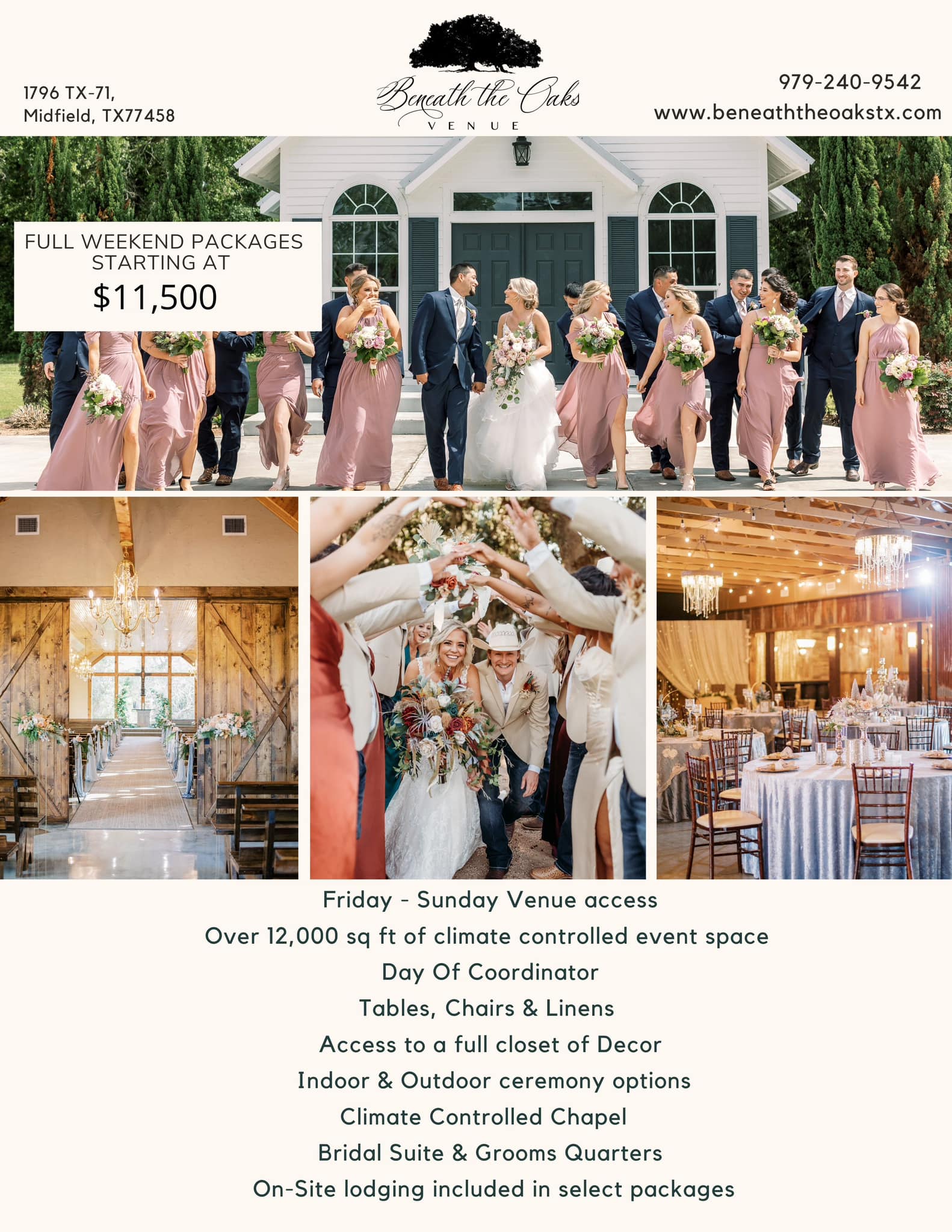 Beneath The Oaks Venue | Midfield TX