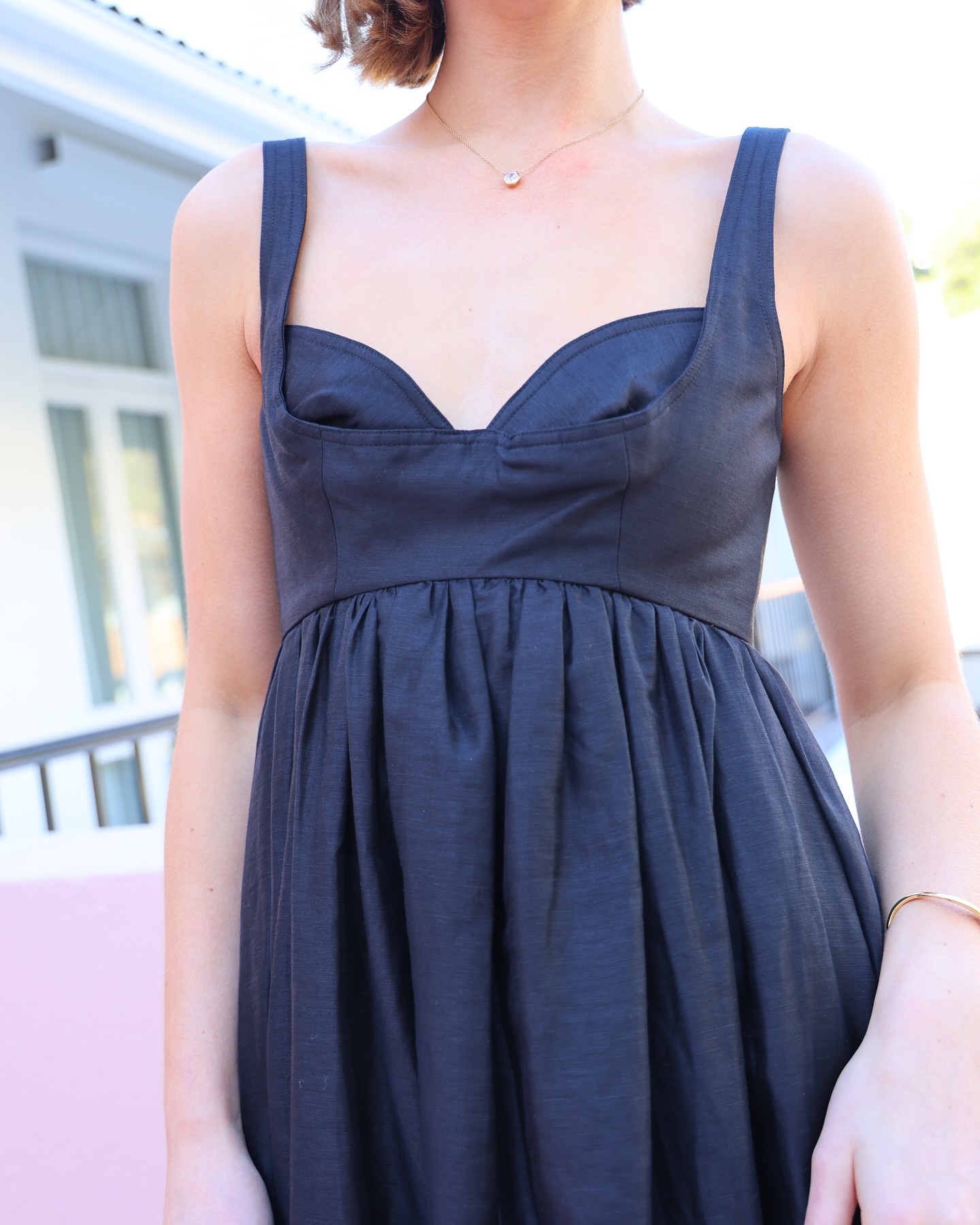 acler sandgate sleeveless a-line midi dress Exude elegance in the by Acler. Featuring a sweetheart neckline and strappy back detailing, this midi is perfect for both special occasions and weekend wear. #cocoandlola _tab_return-info