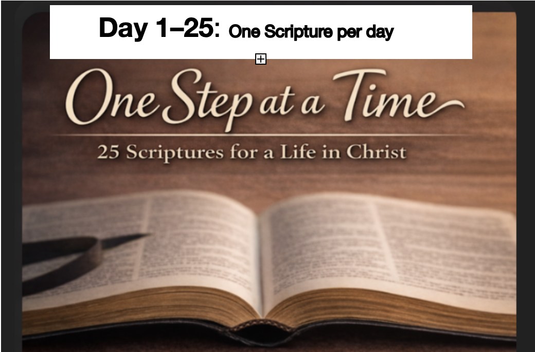Gary - 📖 Day One — One Step at a Time Scripture #1 — Romans 12:1–2 (KJV ...