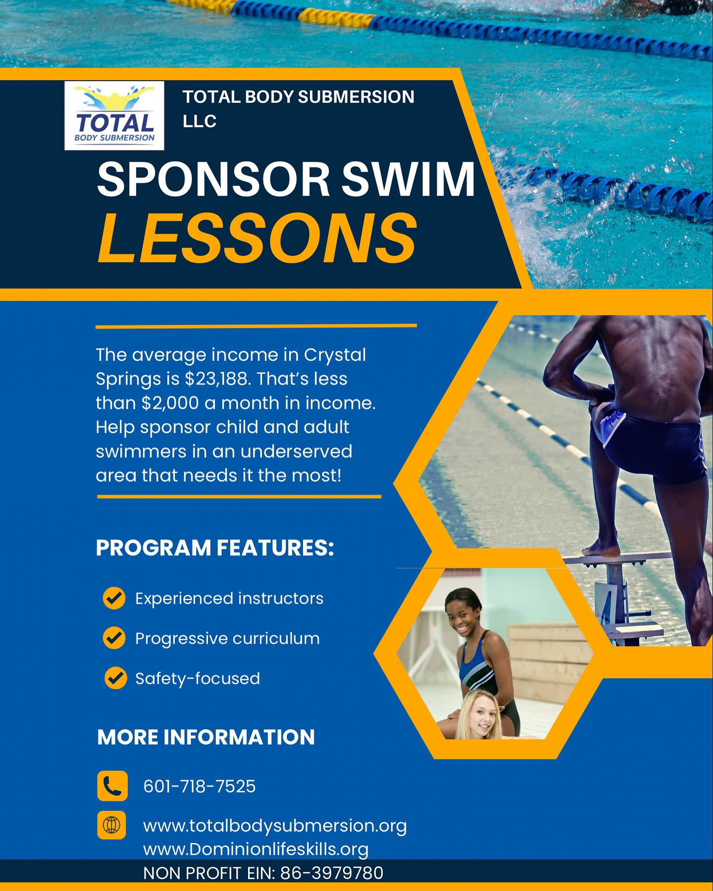 ‼️‼️🌊💙 Dive into... - Total Body Submersion Swim School
