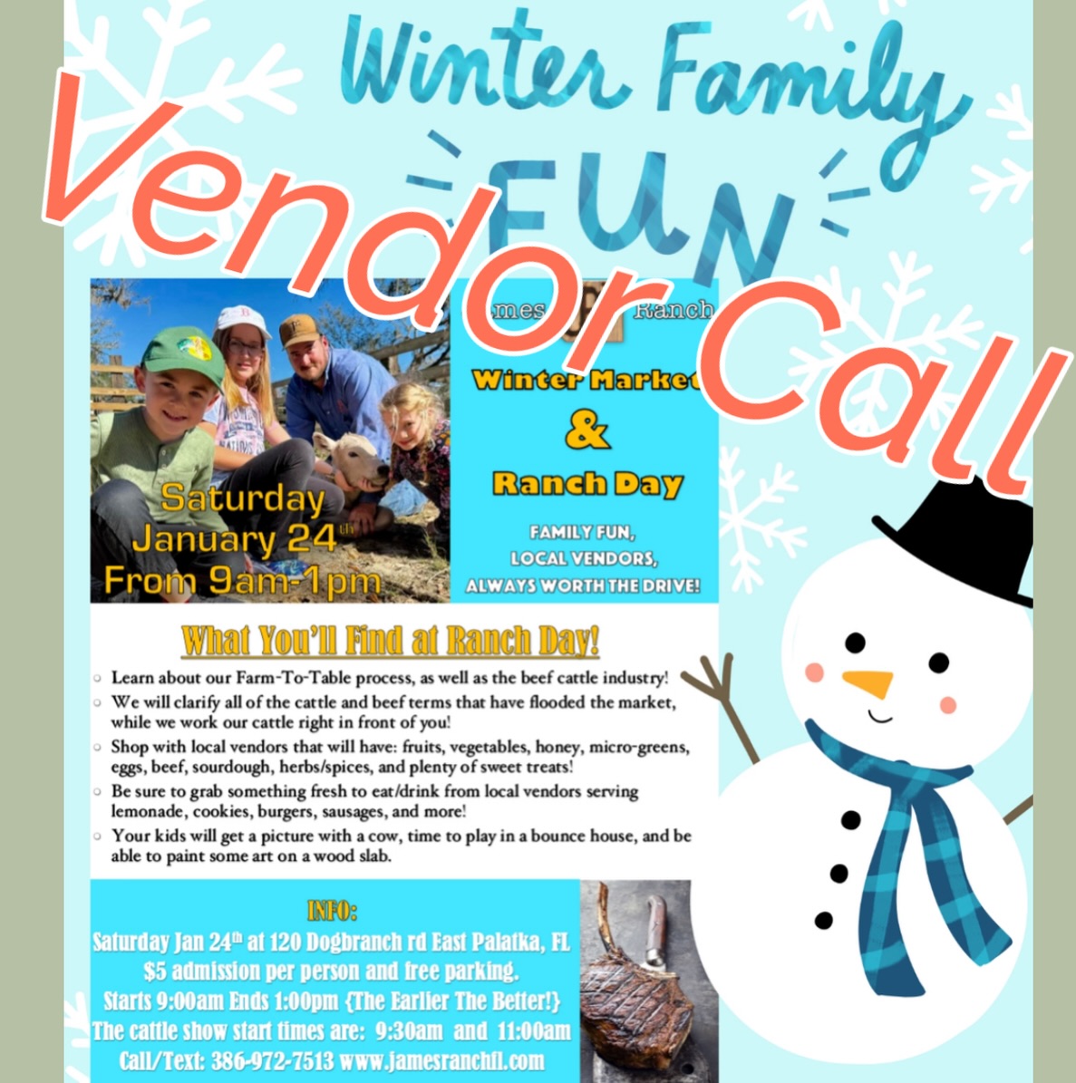 James Ranch - . 💥📢Vendor Call ☎️ 🤠... | Facebook