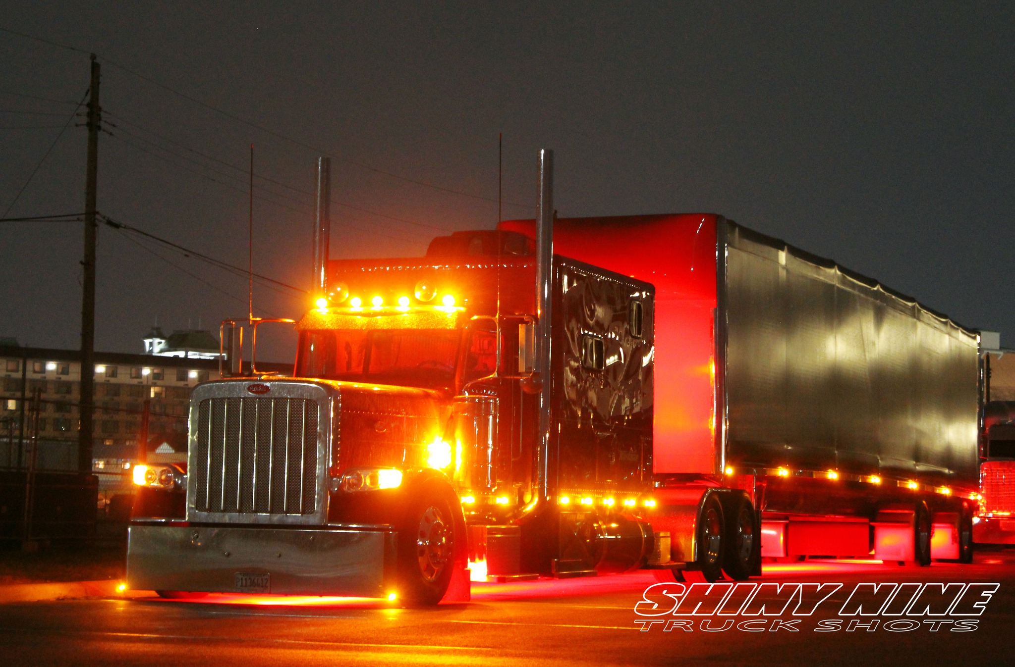 Peterbilt otors Caiones 24 x 14 OE goa Negro Sei caión barro flaps-set