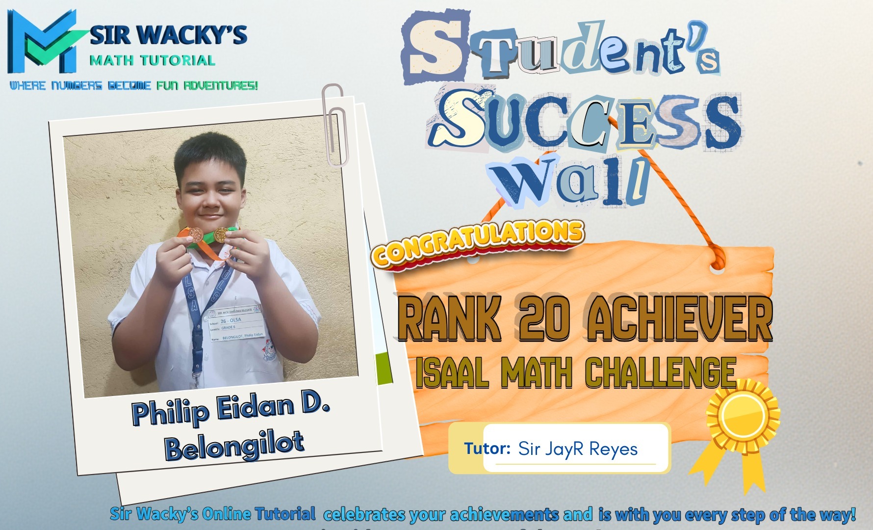 Sir - 🏅 CONGRATULATIONS, PHILIP EIDAN! 🏅 We are proud to celebrate ...