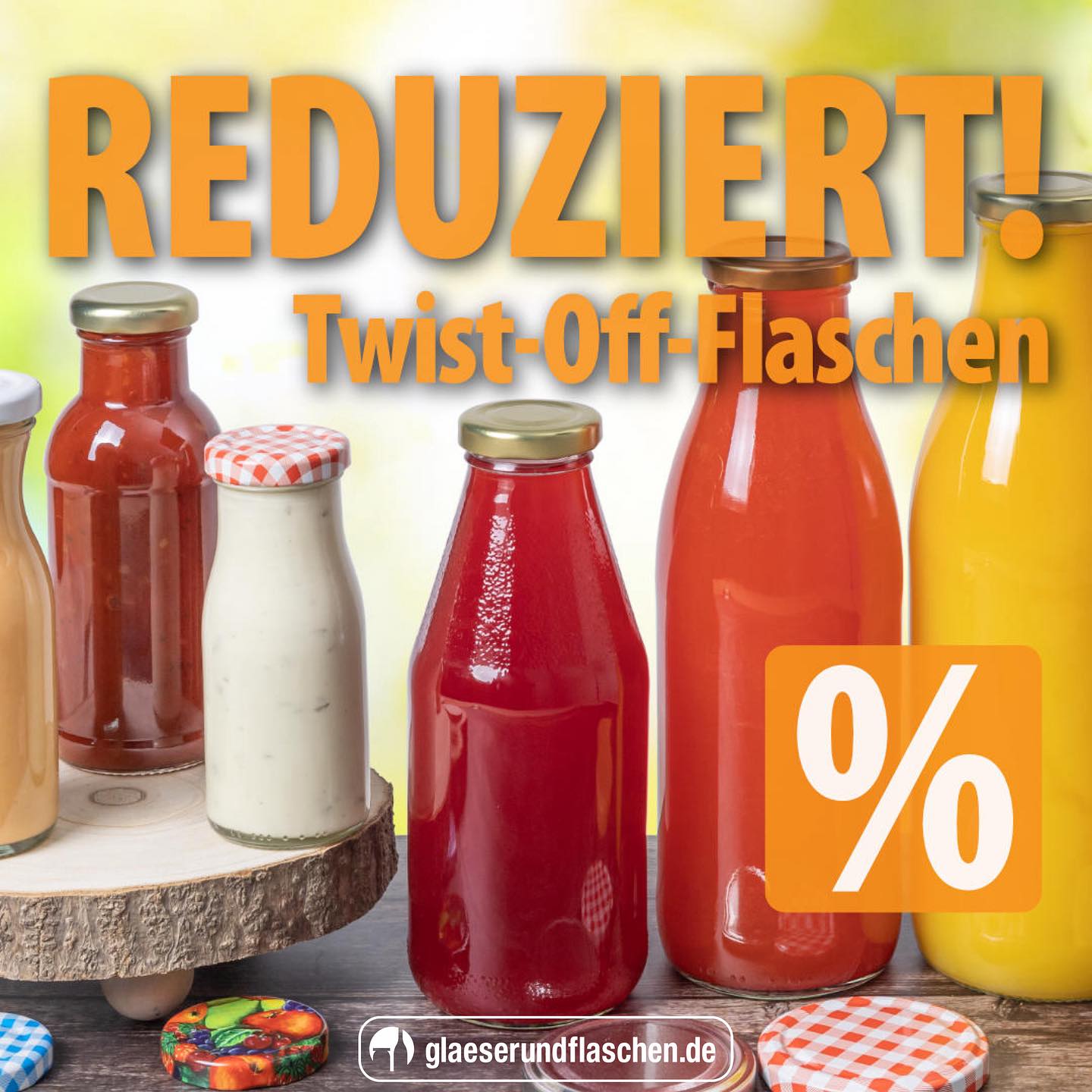 Super Sommer Sale geht weiter! Schnappt Euch unbedingt unsere tolletolle Glasglocke oder das Herz-für-Berlin-Fläschchen oder die feinen Organzabeutel oder viele tolle Flaschen. Wirklich ausserordentliche Rabatte
