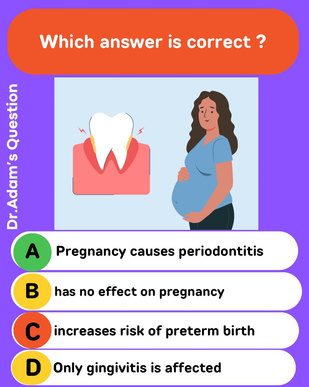 Comment below ⬇️ Which statement about pregnancy and periodontitis is ...