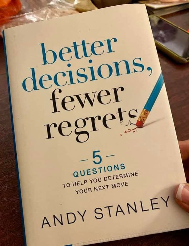Book Troverts | Reading Better Decisions, Fewer Regrets by Andy Stanley ...