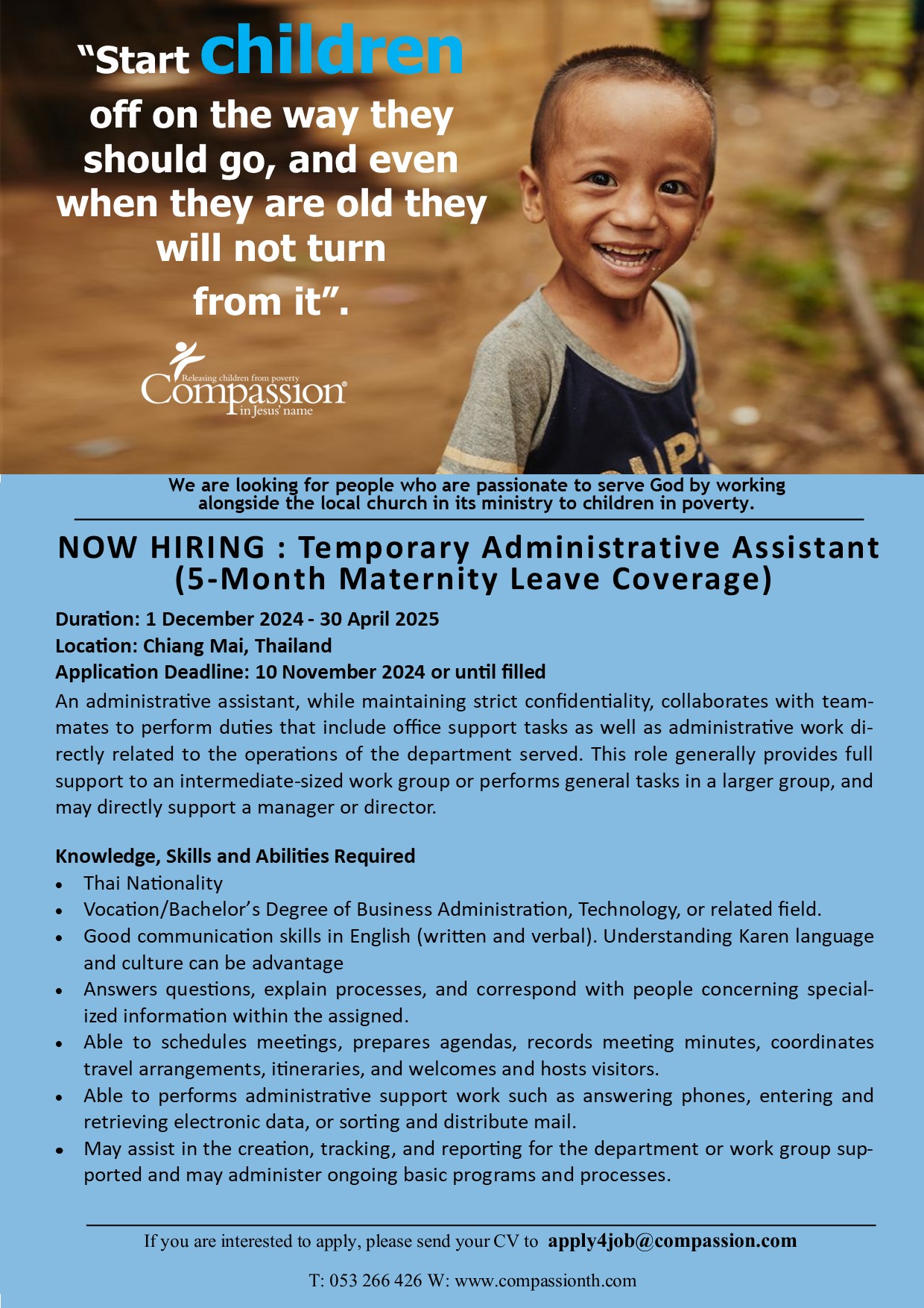 Compassion Thailand Jobs