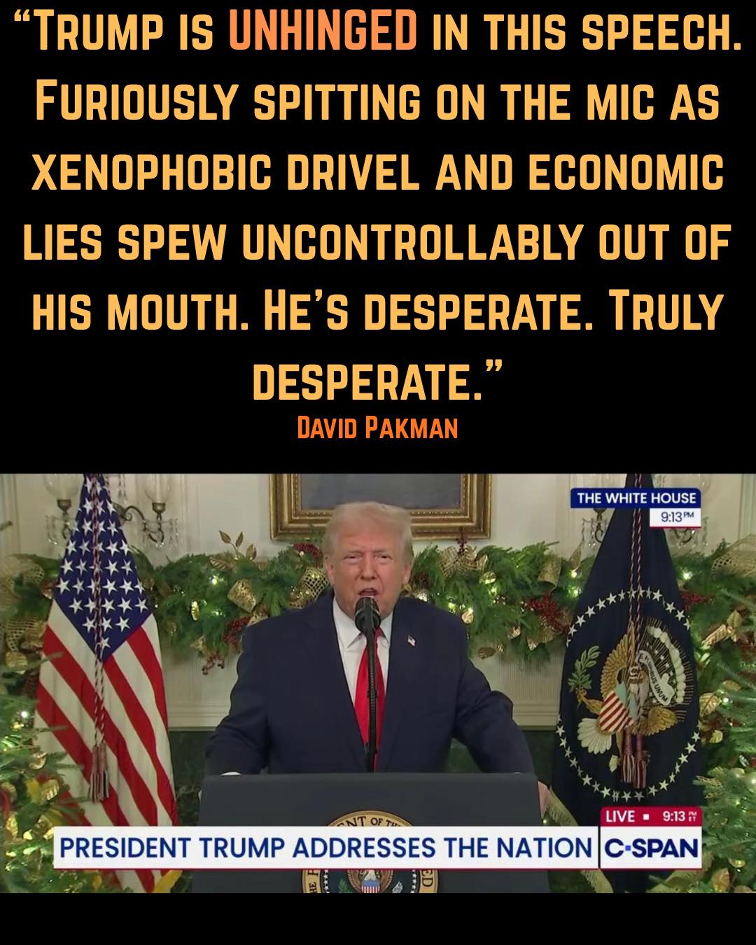 Truth - Trump has no ideas, no plans, nothing. That speech was nothing ...