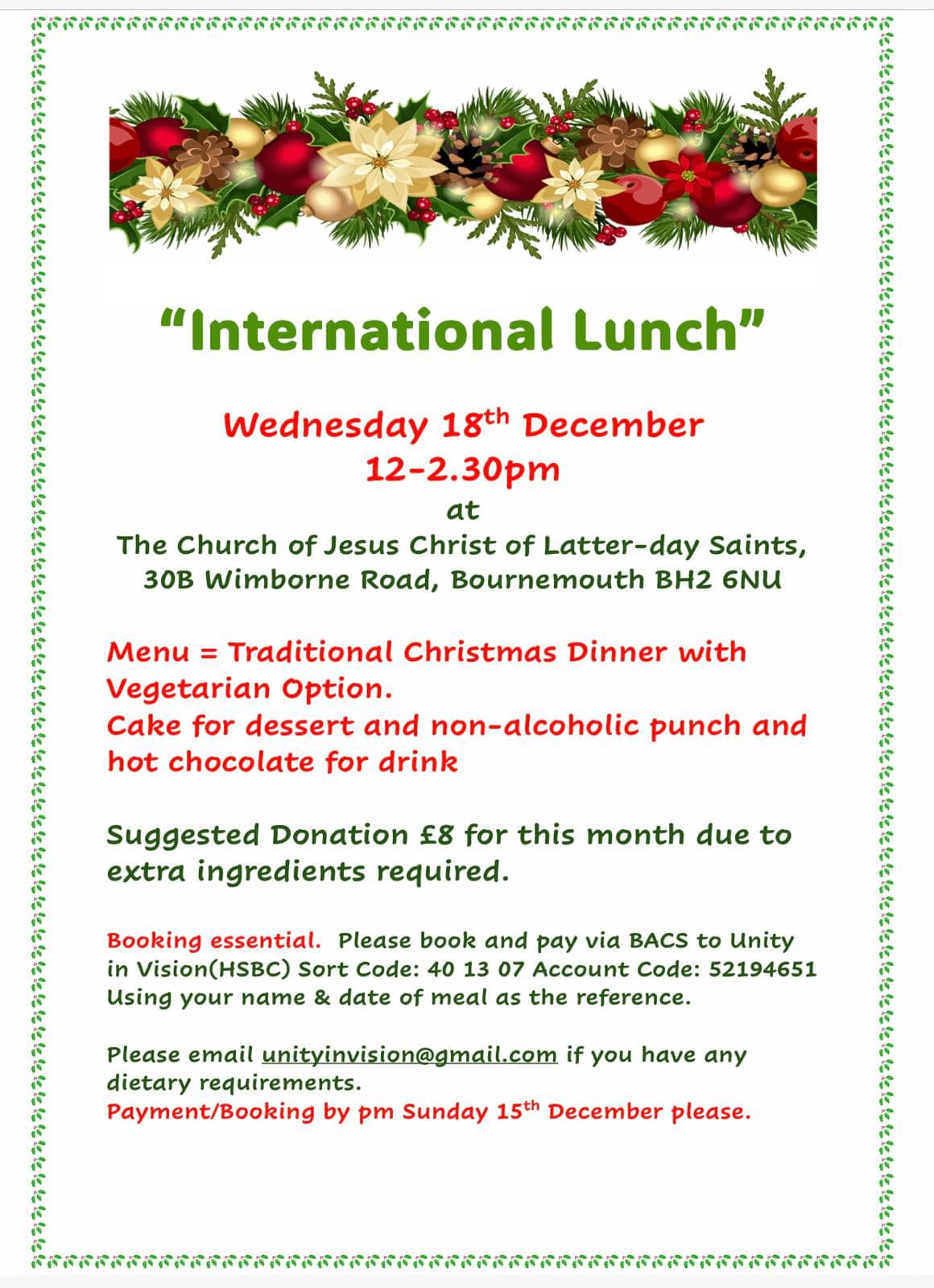 Unity International Lunch