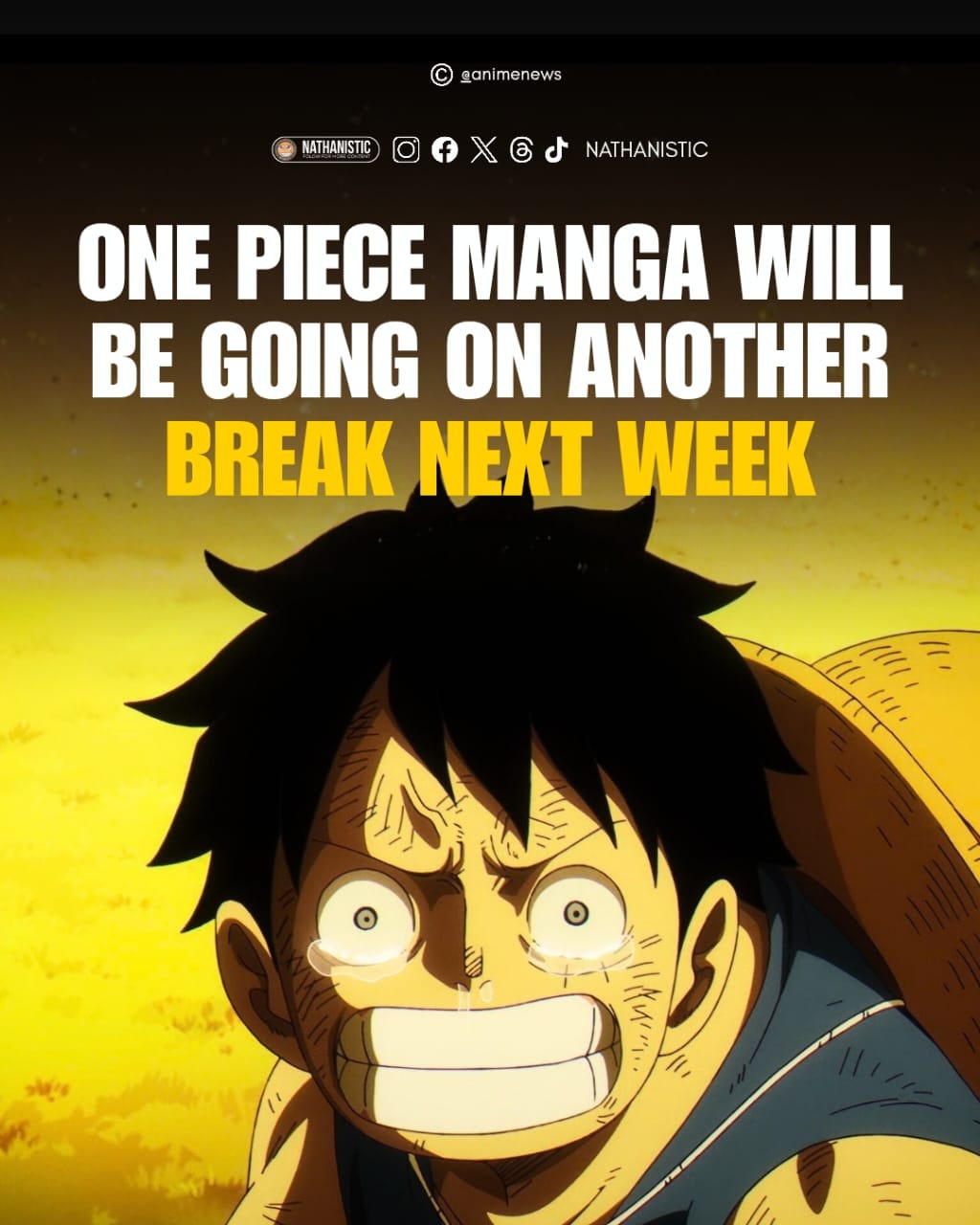 Nathanistic - One Piece will be going on another break... | Facebook