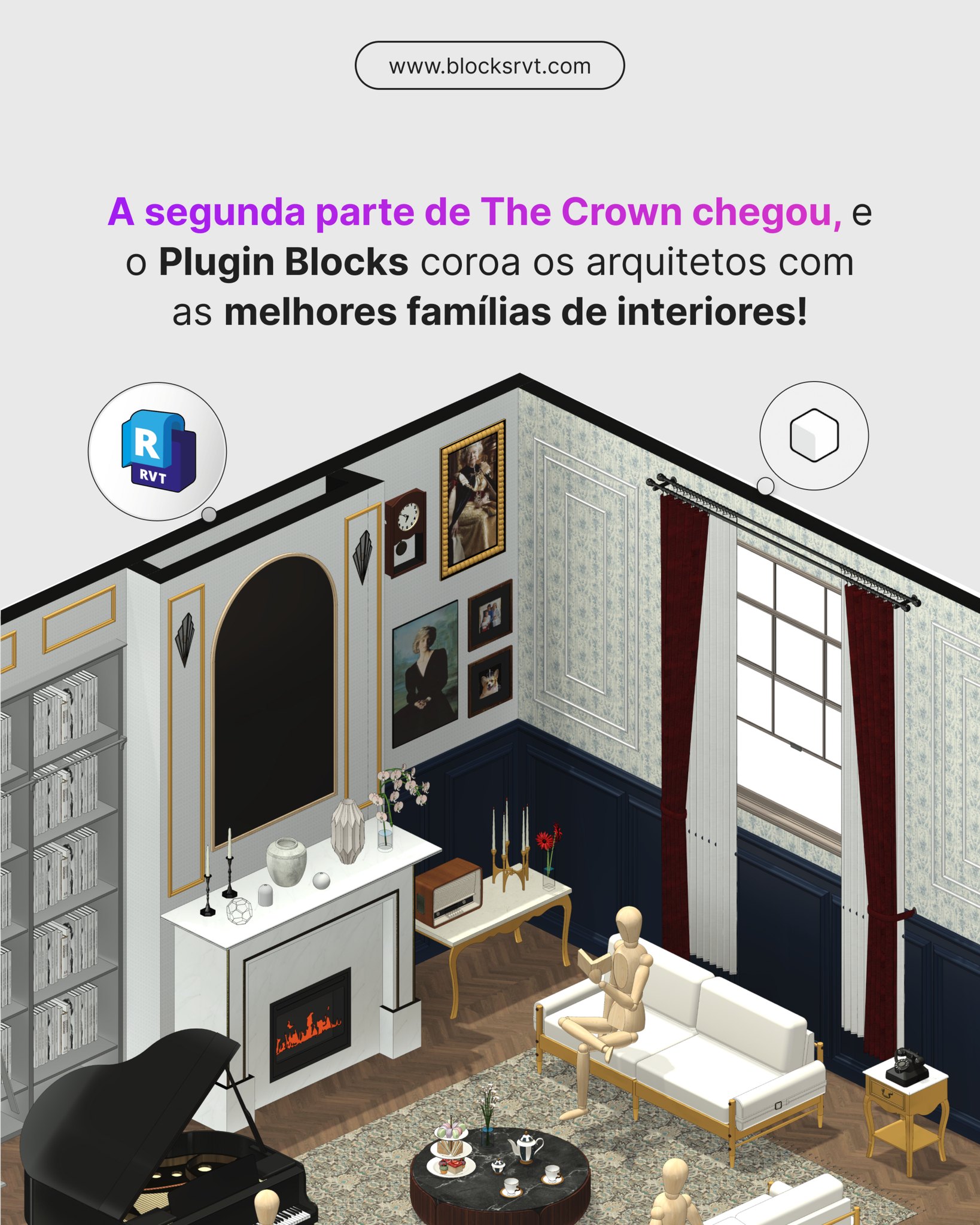 Blocks Revit - 👑 A segunda parte de The Crown chegou, e o...