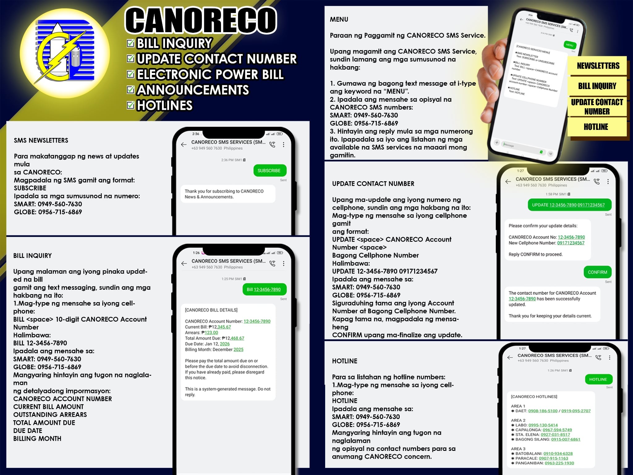 CANORECO - CANORECO | Bill Inquiry Narito mga ka-MCOs ang pamamaraan ...
