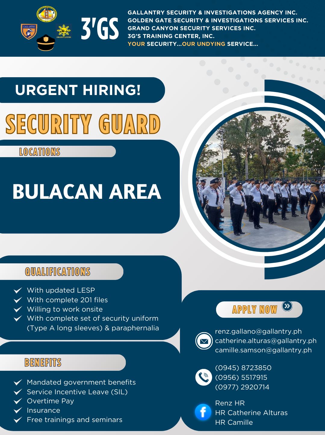 Grand - 𝗔𝗣𝗣𝗟𝗬 𝗡𝗢𝗪📣 📌 Position: 𝗦𝗘𝗖𝗨𝗥𝗜𝗧𝗬 𝗚𝗨𝗔𝗥𝗗‼️ 📍 Location: 𝐁𝐔𝐋𝐀𝐂𝐀𝐍 ...