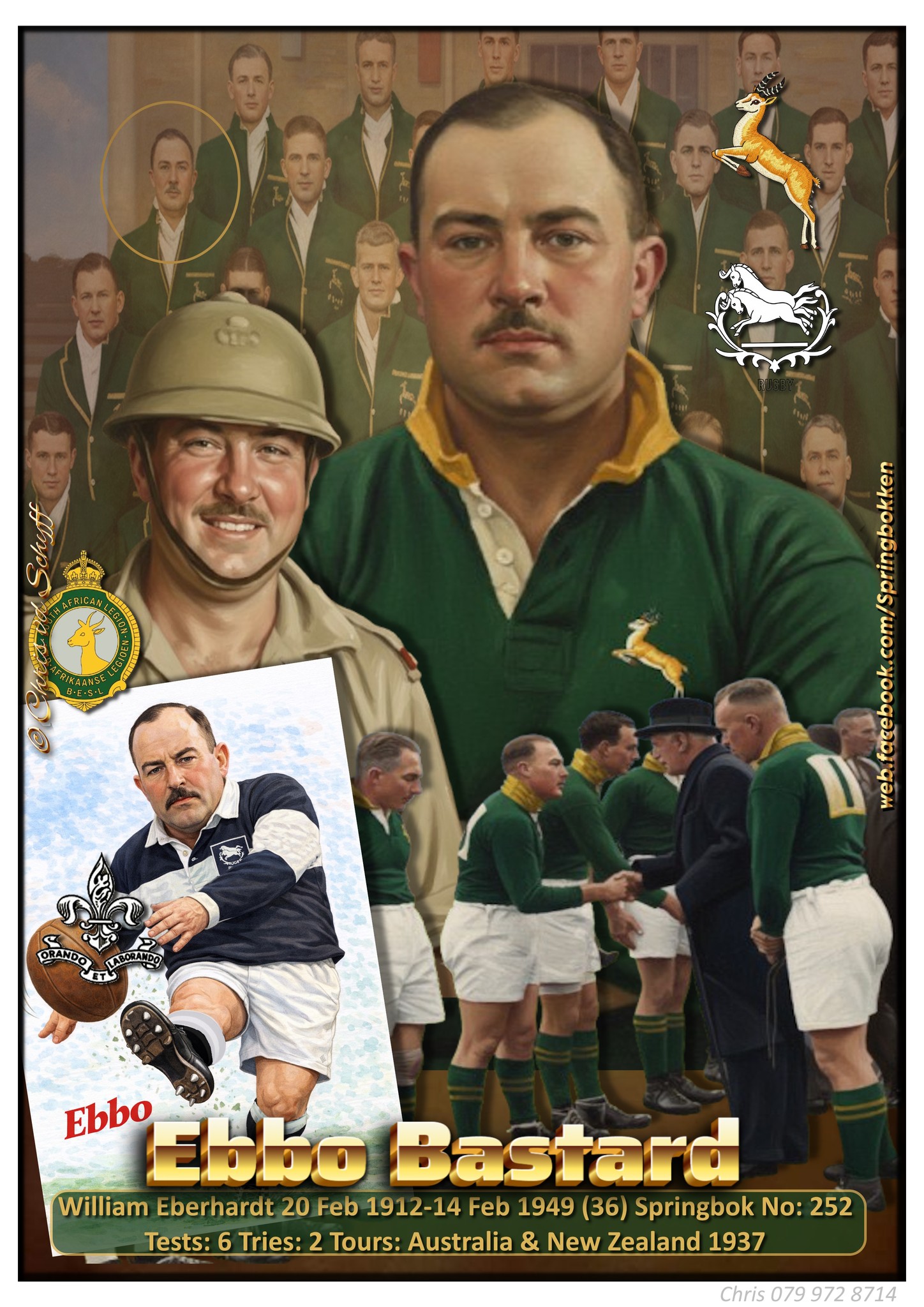 Springbok - Een van die 1937 Span wat so goed gedoen het in NZ, se ...