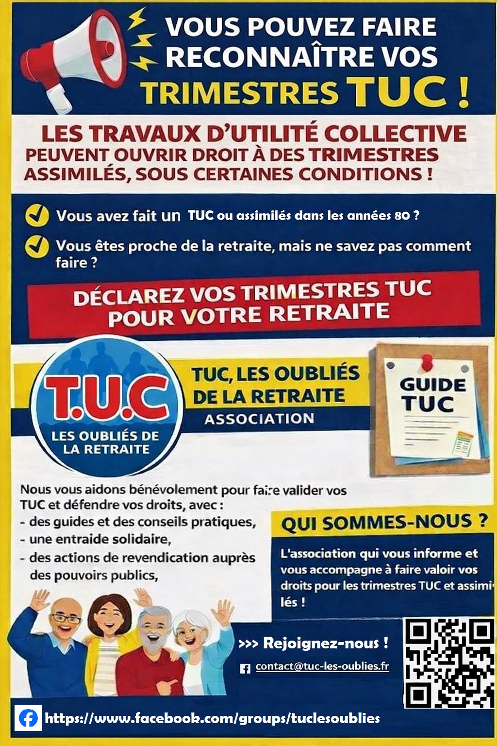 TUC, LES OUBLIÉS DE LA RETRAITE (SIVP, stages jeunes volontaires+2 ...