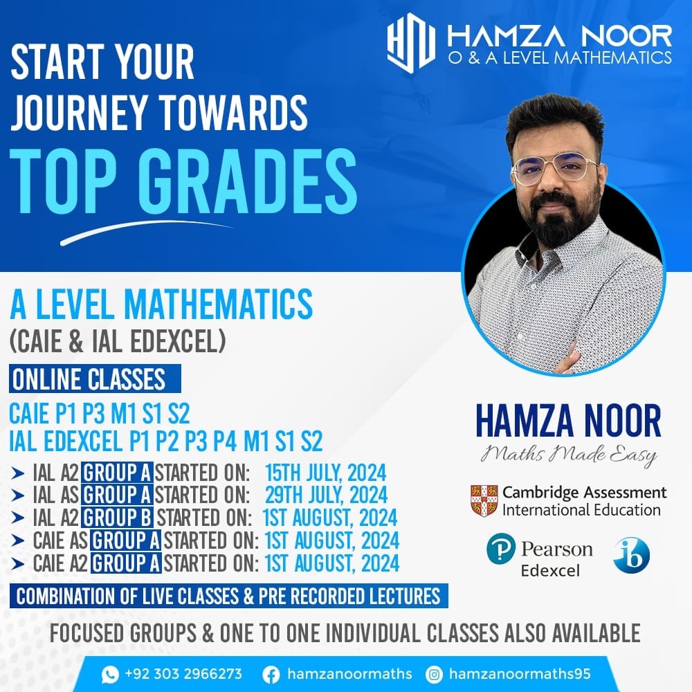 Hamza Noor - O/A level Mathematics