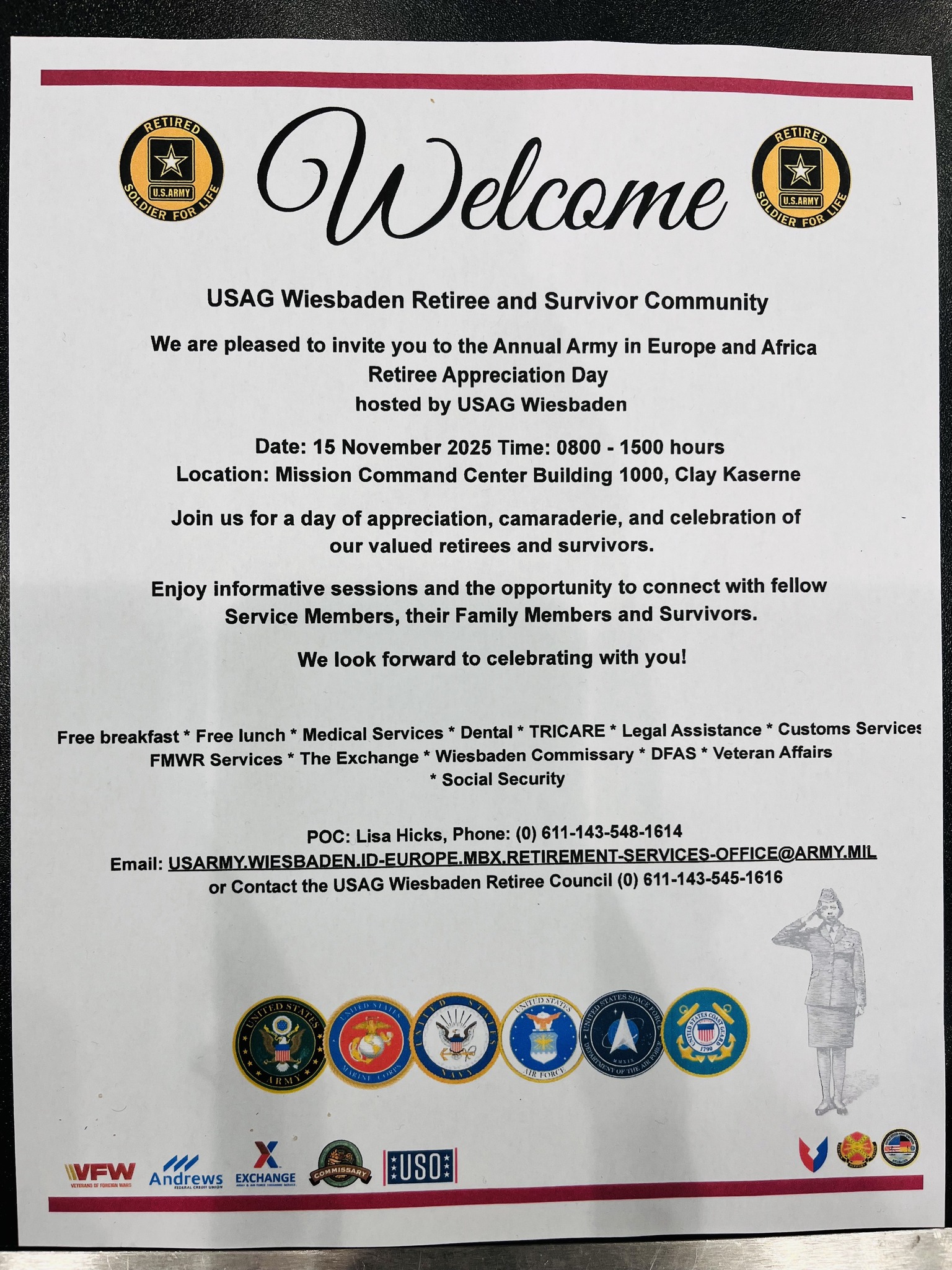Annual Army in Europe and Africa Retiree Appreciation Day hosted by ...