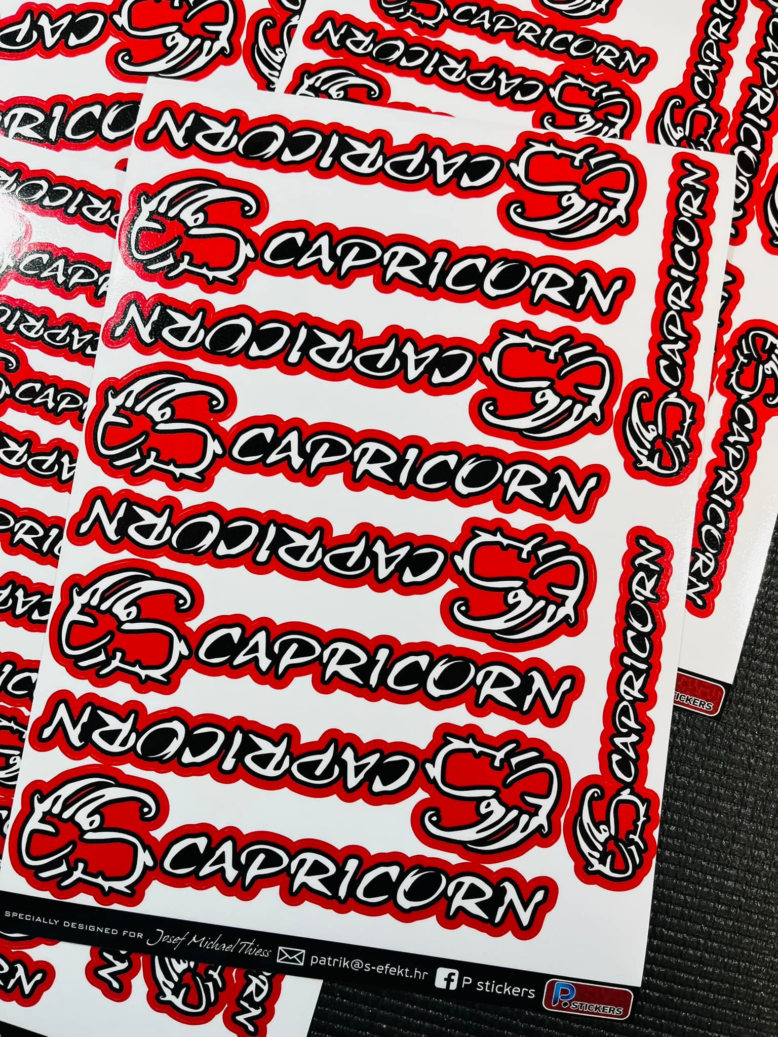 P stickers - 1/8 IC Nitro Track Sponsor Stickers for Josef...