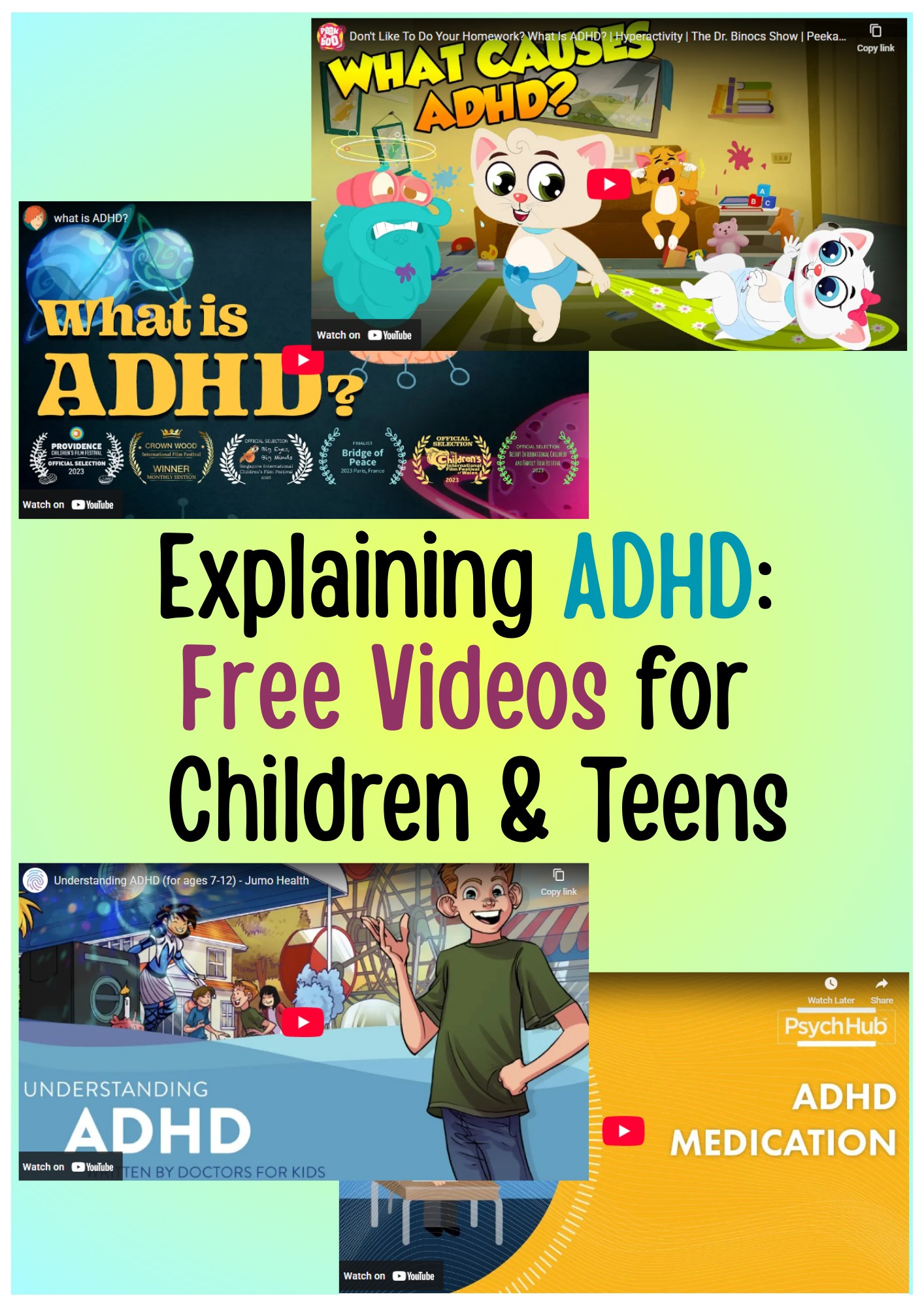 Free VIDEOS EXPLAINING ADHD TO CHILDREN & TEENS https://www ...