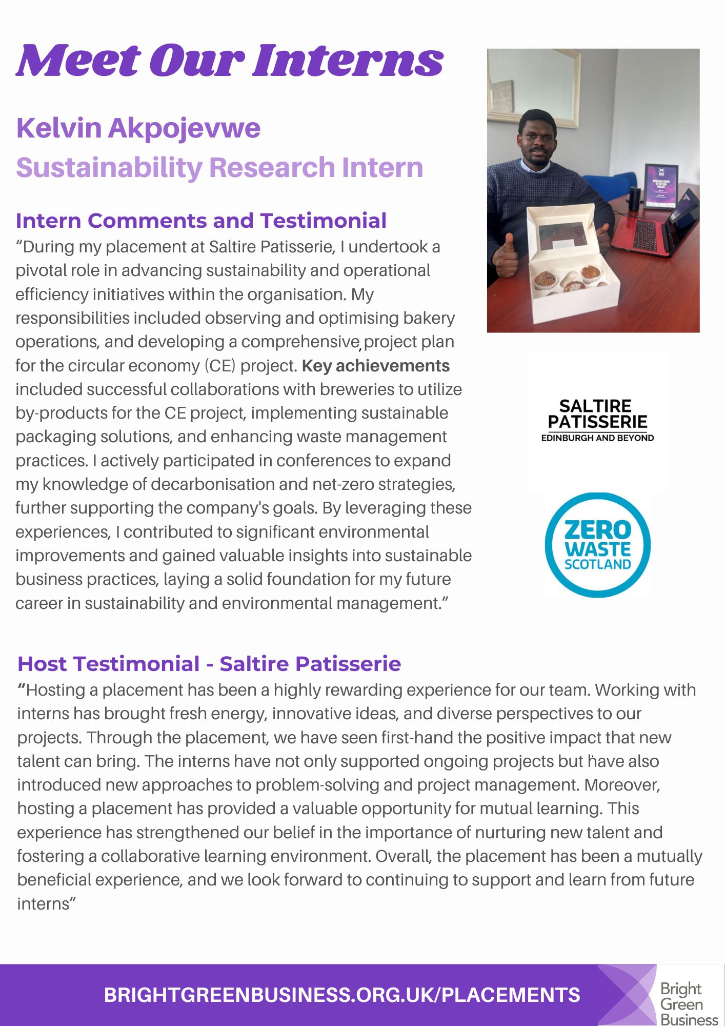 Bright - ⭐ Meet our Interns - Kelvin Akpojevwe successfully completed a ...