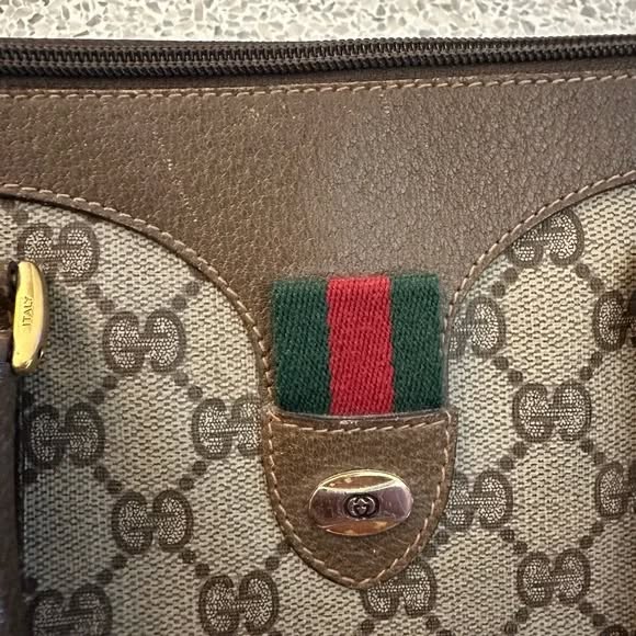 Gucci Vintage 1980’s Brown Monogram Canvas Boston Bag - Women's ...