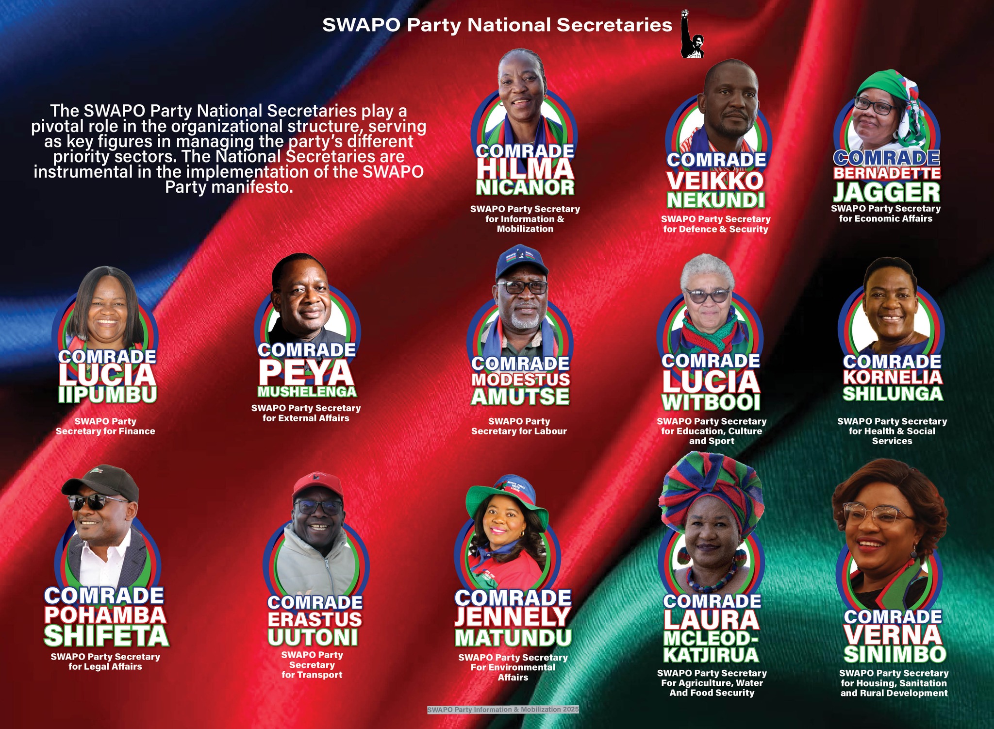 Cde. - SWAPO Party National Secretaries To ensure our party continues ...