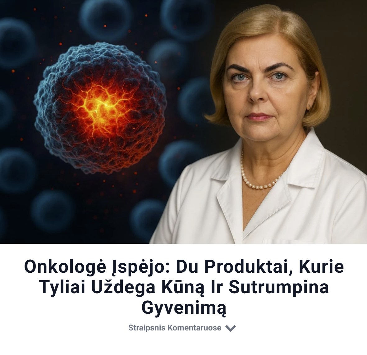 Geros - Onkologė įspėjo: du produktai, kurie tyliai uždega kūną ir ...