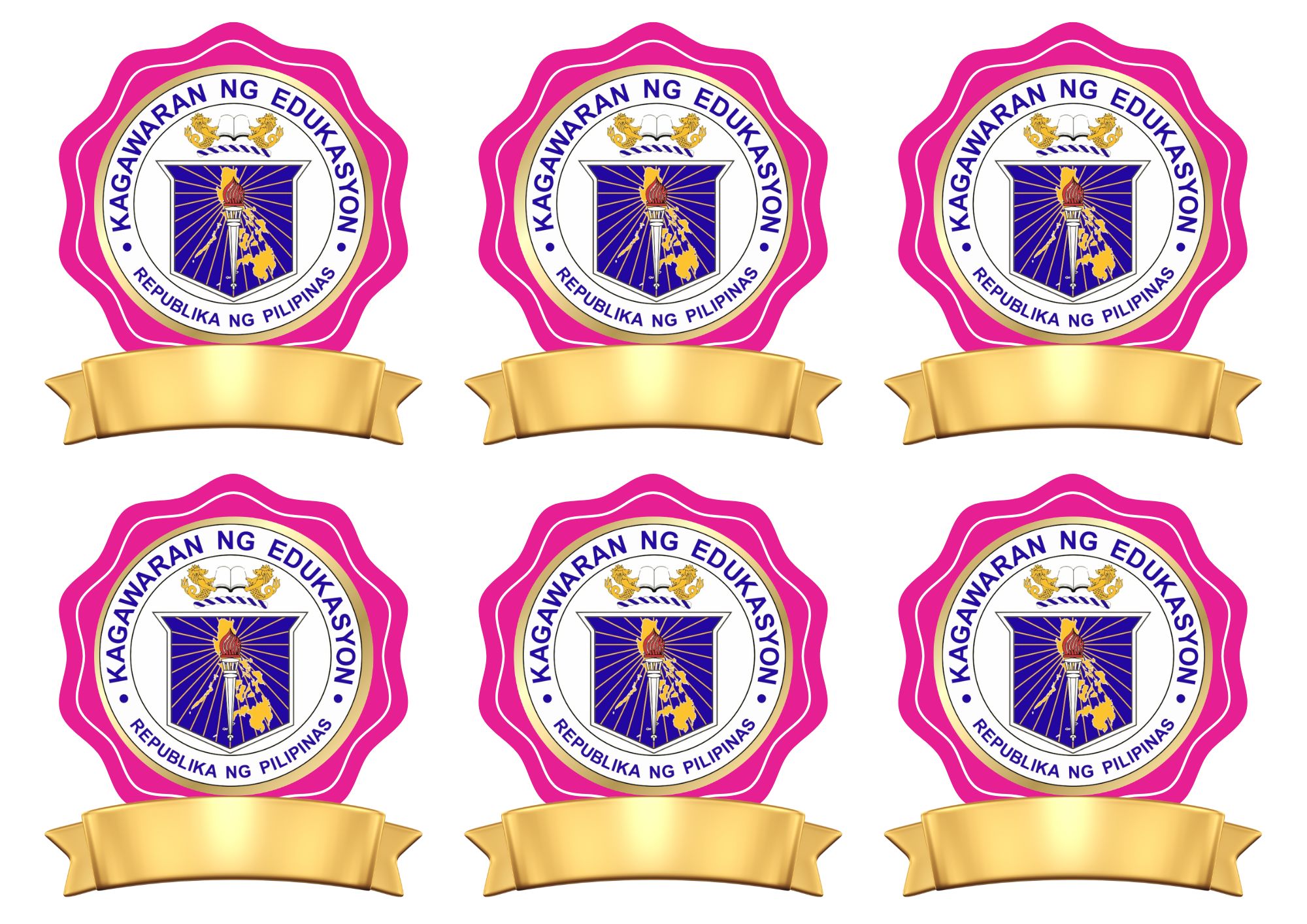Teacher - Pink and Gold Ribbon Comment PGR to receive the editable ...