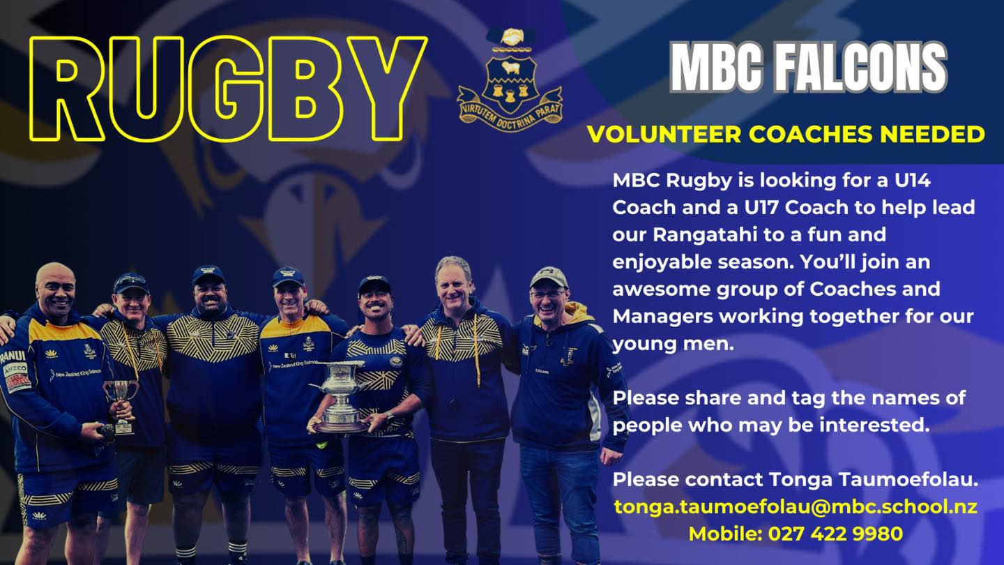 🦅🦅 COACHES NEEDED 🦅🦅... - Marlborough Boys College Rugby