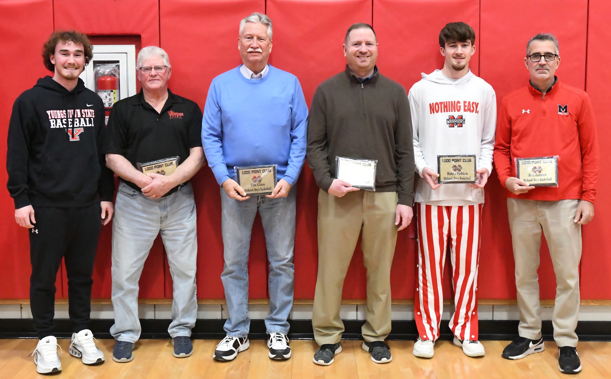 Eric - 1000 point scorers for Mohawk ! From left : Jay Wrona, Larry ...