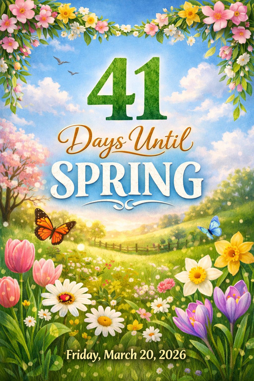 Happy - 🌷 41 Days Until Spring! 🌷 The cold mornings won’t last forever ...